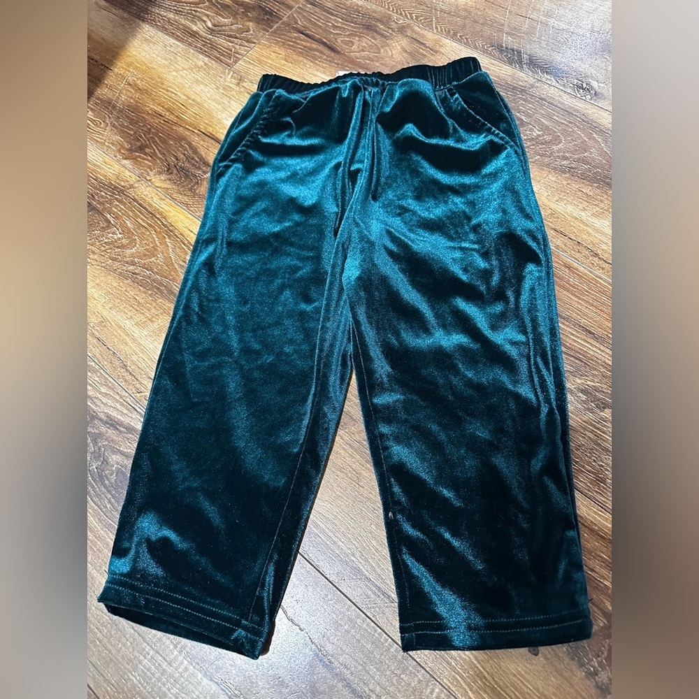 SHEIN 2-3 velour green pants